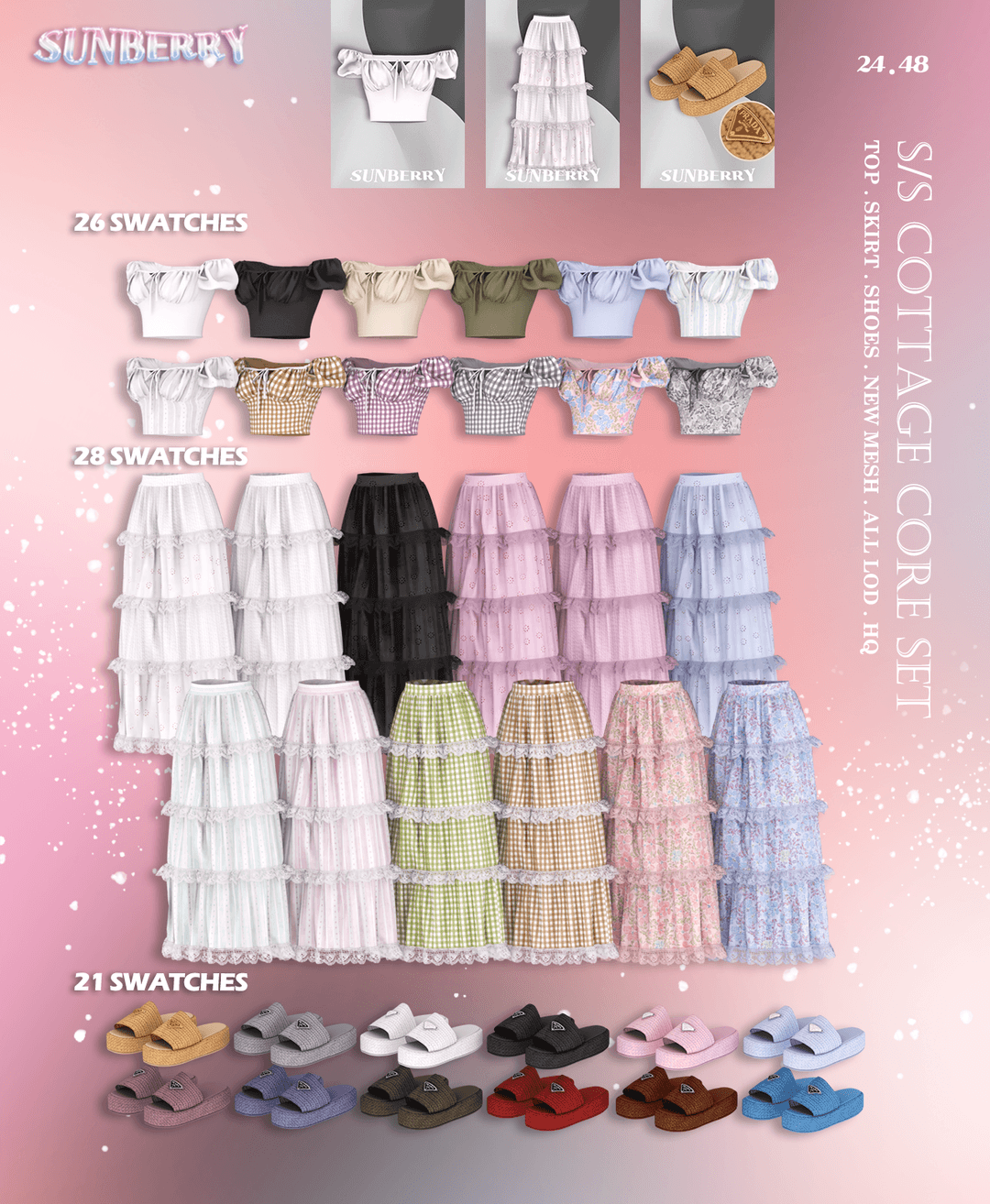 Галерея мода Сет одежды Cottage Core SET #1